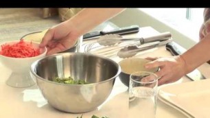 'Naked Fitness shows you how to make salad dressing with Tribe Hummus'