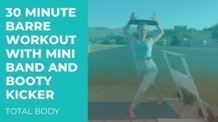 '30 Minute Barre Class with Bands | Total Body Barre Workout with Mini Band and Booty Kicker'