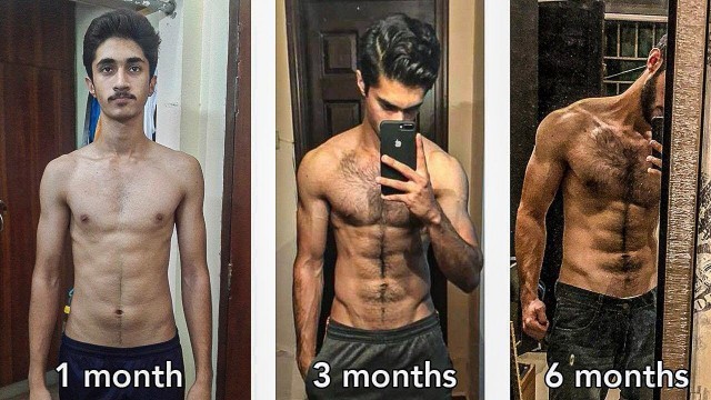 'My 6 Months - All Natural Body Transformation - Skinny to Fit - Calisthenics/Gym! Inspirational.'