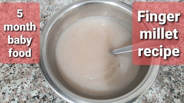 '5 month baby food/ Finger Millet recipe for 5 month baby/ millet recipes in tamil'