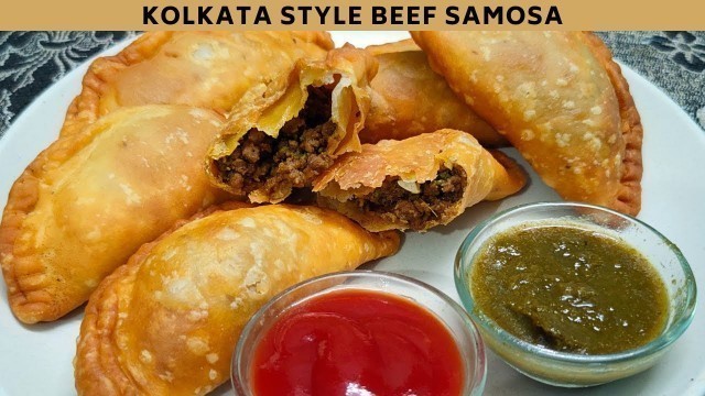 'Kolkata Style Beef Samosa | Original Zakaria Street Beef Samosa'