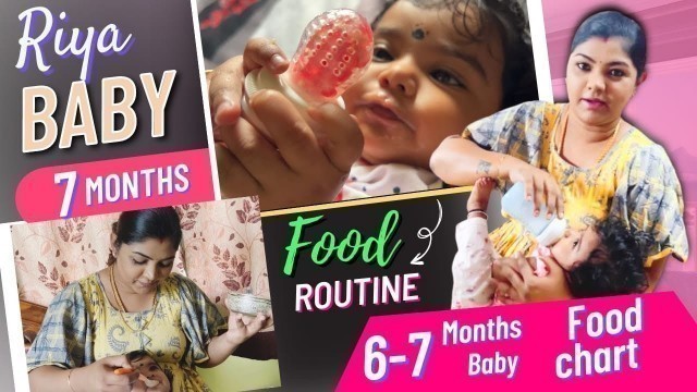 'Riya baby 7 months food routine // 6-7 months baby food chart…'