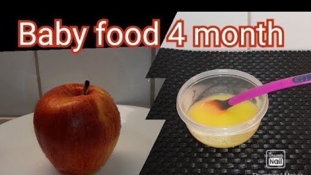 '4 month baby food / Apple Puree Recipe / Homemade baby food'