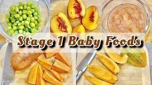 '11 EASY BABY FOOD IDEAS FOR 4+ MONTHS | STAGE 1 PURÉES | HOMEMADE RECIPES'