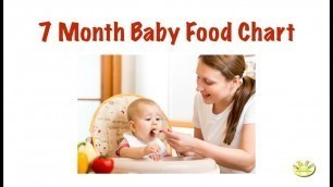 '7 month baby food chart | Indian baby food for 7 month old'