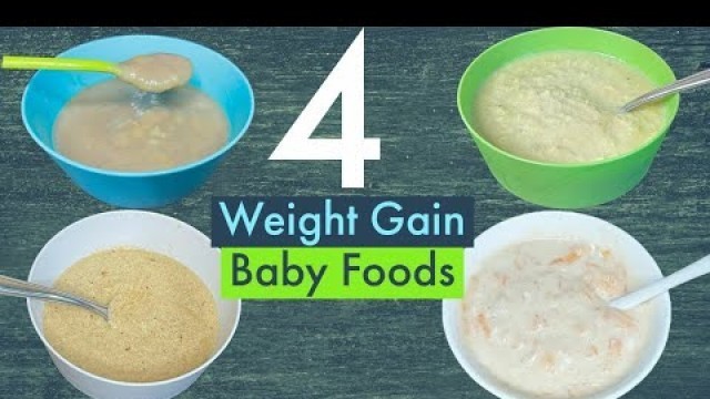 '4 Baby foods |Weightgain Food For 8+month Babies | Dates Kheer/Plantine Milk /Oats Nuts/Fried Gram'