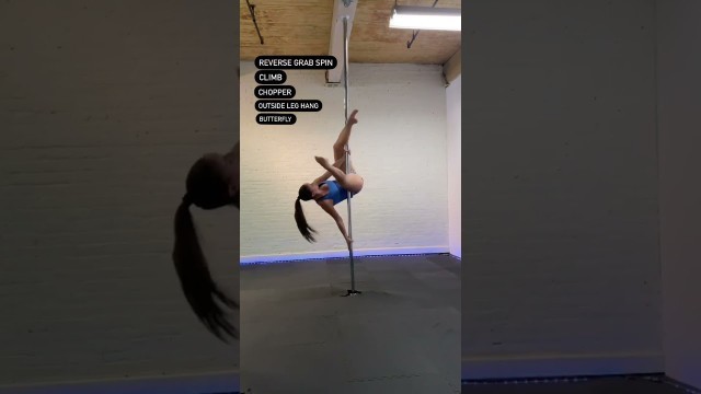 'Intermediate Pole Dance Combo// Pole Fitness Tutorial// #poledance #polefitness #polecombo'