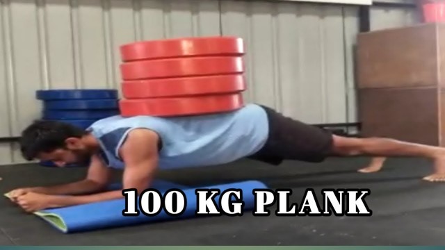 'Plank Hold 100 kg | plank exercise | core plank workout | plank workout #shorts'