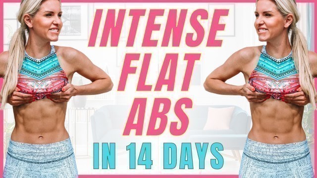 '7 min INTENSE FLAT ABS in 14 DAYS at home workout | Rebecca Louise'