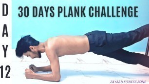 '30 Days Plank Challenge At Home I Day 12 I Zayaan Fitness Zone'