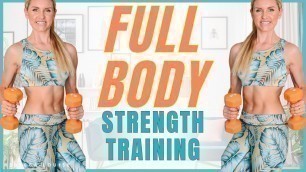 'TOTAL BODY STRENGTH TRAINING WORKOUT AT HOME | Rebecca Louise'