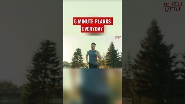 '5 Minute Planks Everyday to build your body #plank #fitness #dwaynejohnson #weightlifting'