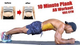 '10 minutes Plank challenges your abs | How to reduce belly fat'