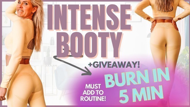 '5 Min INTENSE BOOTY BURN at Home Workout | Rebecca Louise'