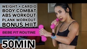 '50นาที TABATA: Weight+Cardio/Body Combat/Abs Workout/Plank Workout/Bonus HIIT'