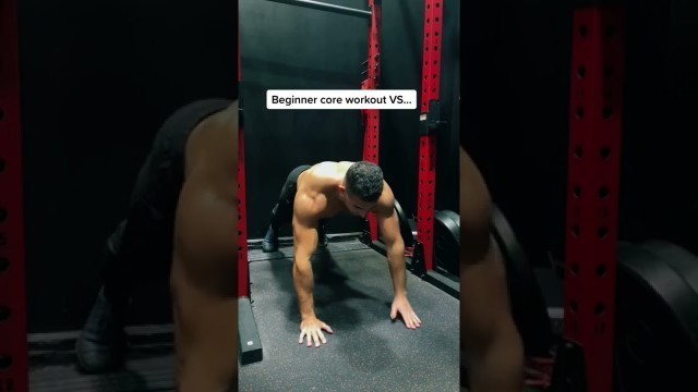 'Beginner Vs extreme core workout #calisthenics #core #gym #plank #workout #bodybuilder'