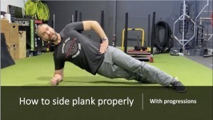 'Side Plank Exercise with Progressions'