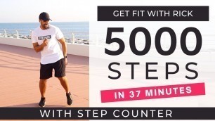 '5000 Steps at home | FAST Walking Workout | Walk To The Beat'