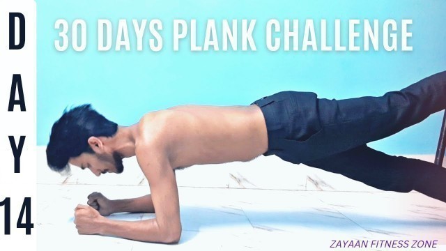 '30 Days Plank Challenge At Home I Day 14 I Zayaan Fitness Zone'