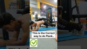 'How To Plank Workout || Plank Karane ka Sahi Tarika #shorts #fitness #plank'