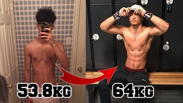 'MY NATURAL 1 YEAR BODY #TRANSFORMATION - Skinny to Muscle - (#MOTIVATION)'