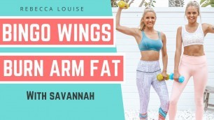 'BINGO WINGS challenge - BURN ARM FAT - 5 minute tricep routine | Rebecca Louise'
