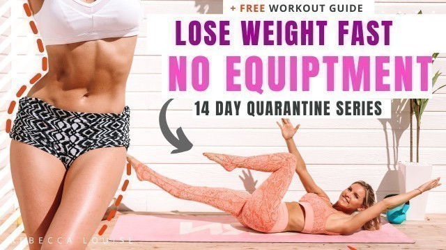 'AT HOME WORKOUT to lose weight in 10 minutes (no equipment)'