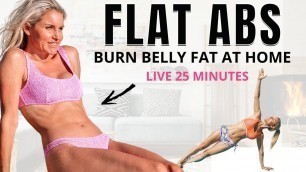 '25 min FLAT ABS at home workout (no equipment) BURN BELLY FAT'