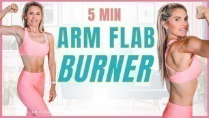 '5 Min No Equipment ARM FLAB BLASTER - Home Workout | Rebecca Louise'