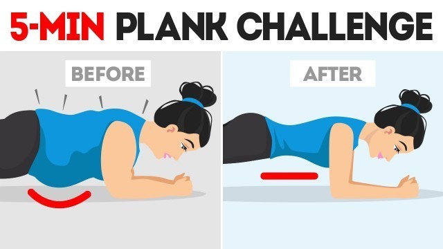 '5-MINUTE PLANK WORKOUT for Beginners with Timer (no noise exercises) Strong Abs & Core Variations'