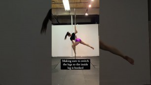 'How to do a Ballerina Pole Dance Move// Pole Fitness Tutorial #poledance #polefitness'