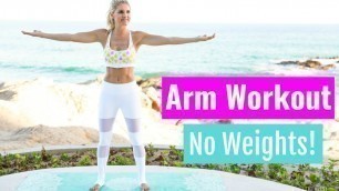 'Arm Workout, No Weights! - UPPER BODY TONE | Rebecca Louise'