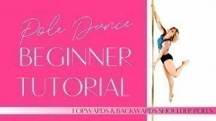 'BEGINNER POLE DANCE | Forwards & Backwards Shoulder Roll Tutorial'