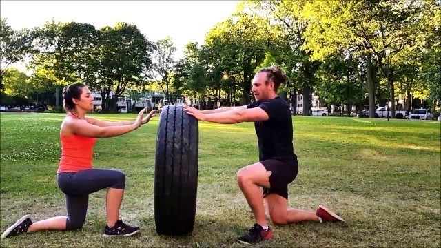 'Partner Workout Ideas for Boot Camp with a Tyre | FITNESS EDUCATION ONLINE'