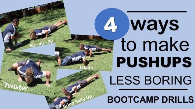 'Pushup Variation Workout Ideas for Boot Camp and Group Fitness Class  | FITNESS EDUCATION ONLINE'