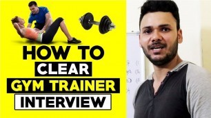 'HOW TO CLEAR JOB INTERVIEW FOR GYM TRAINER | Amit Sharma'