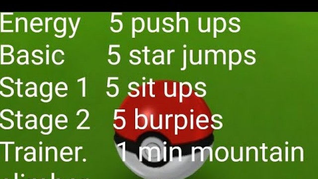 'Fitness with pokemon day 1'