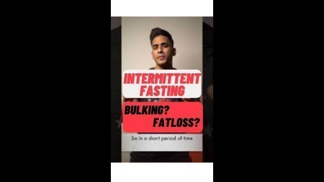 'Intermittent Fasting best for Bulking? Will it help in bulking? Tamil Fitness Videos'