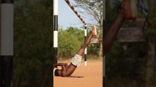 'i am trying dragenflag first time #bruselee #tamil #fitness #core #strenthtraining'