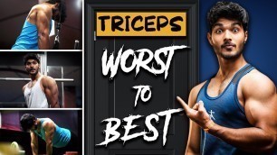 '10 “TRICEPS” Fitness Workouts In The World, Ranked From Worst to Best! | Tamil'