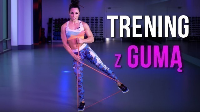 'ĆWICZENIA NA CAŁE CIAŁO -  8 min Trening z Gumą Fitness na Odchudzanie i Wzmocnienie Ciała'