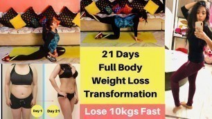 '21 Days Full Body Transformation Challenge |Weight Loss At home |Full Body Workout |Somya Luhadia'