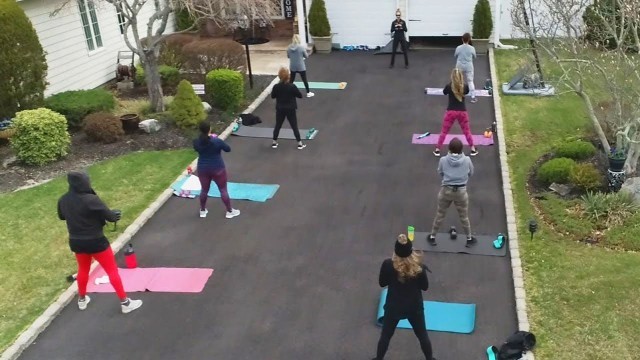 'Fitness Instructor Keeps Class Going From Her Driveway'