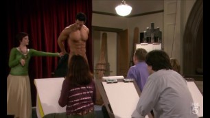 'Hunky sexy nude male fitness model during art/painting class (from sitcom The War at Home)'