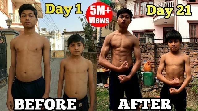 '21 Days Epic Body Transformation | Home Workout Challenge | No Equipment | Aayush & Abhay'