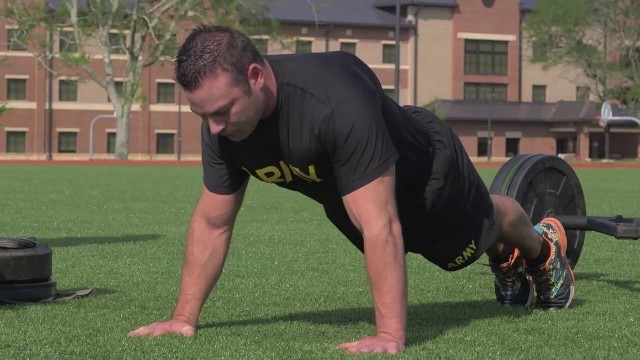 'Retired marines try to complete the army fitness test'