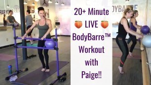 '20+ Minute FAT BURNING, CARDIO BARRE Workout with Paige!!'