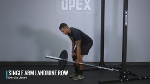 'Single Arm Landmine Row - OPEX Exercise Library'