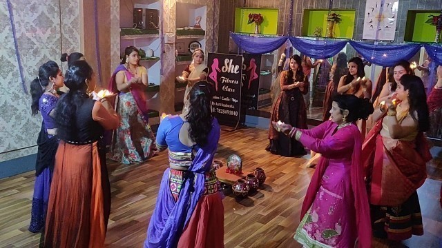 'Aarti on Navratri 2020 at She fitness class'