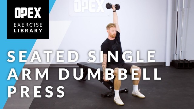 'Seated Single Arm Dumbbell Press - OPEX Exercise Library'